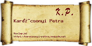 Karácsonyi Petra névjegykártya