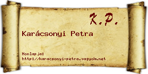 Karácsonyi Petra névjegykártya